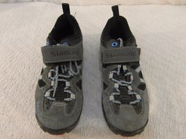 ADULT MEN'S SHIMANO SH-MT41G BLUE GRAY LACE HOOK &amp; LOOP 6.7 CYCLING SHOE... - $20.54