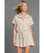 Umgee Full Size Half Sleeve Dolman Sleeved Romper Plus Size - $69.92 CAD+