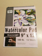 Heavyweight Acid Free 9&quot; x 12&quot; Watercolor Pad 12 Sheets #WC912-12 (NEW) - £7.71 GBP