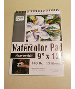 Heavyweight Acid Free 9&quot; x 12&quot; Watercolor Pad 12 Sheets #WC912-12 (NEW) - £7.75 GBP