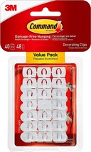 Command White Light Clips, Decorate Damage-Free Easy to Apply and Remove 40 pcs - £8.73 GBP