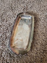 WM Rogers Silverplate Oversized Butter Serving Dish Tray 4.75x9.75&quot; Dist... - $14.54