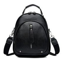 Multifunction Women Backpack for Leather school bags for teenage girls high qual - £35.85 GBP