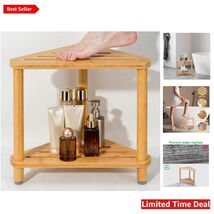 Durable Bamboo Shower Stool for Organized Spaces - Perfect for Small Bat... - $65.29