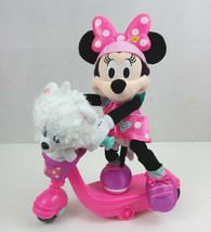 Just Play Disney Minnie Mouse On Scooter W/ Puppy in Basket  Sings, Talks, Moves - £13.02 GBP