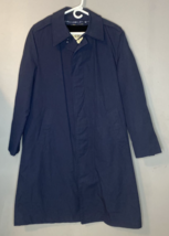 VTG Military All Weather Trench Coat Jacket Mens 40R Blue W/Removable Liner USA - £44.83 GBP