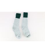 Vtg 70s Streetwear Wool Blend Knit Winter Boot Socks Heather Green Mens ... - €42,15 EUR