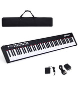 BXII 88 Key Digital Piano MIDI Keyboard w/ &amp;MP3 Practice Black - £194.70 GBP