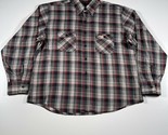 Vintage Wrangler Western Camicia Uomo XL Nero Grigio Rosso Plaid Perla a... - $18.49