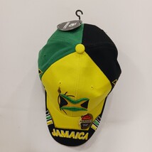 Parquet Jamaica Flag Men's Back Strap Yellow/Green Baseball Cap Hat image 8