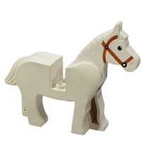 LEGO Figure White Horse Mini Figure  - £7.77 GBP