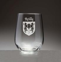 Reilly Irish Coat of Arms Stemless Wine Glasses (Sand Etched) - £54.10 GBP