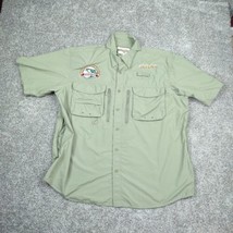 Cabelas Shirt Men XL Green Guidewear GXII 40 UPF Vented Tech Fishing Camp - £15.71 GBP