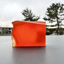 Natural Carnelian Rough Slice 77.35 Carats Orange Color 40mm  Gems Rough - £54.04 GBP