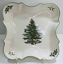 Spode Christmas Tree Devonia Ceramic Tray 8&quot; Square Candy Dish - £13.11 GBP