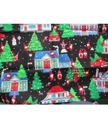 Fabric Red Rooster &quot;Merry Gnomeville 2&quot; Gnomes at Home Decorating the Tr... - $8.29 CAD