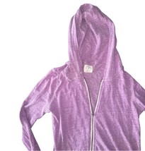 Aerie Purple Zip Hoodie Sweatshirt Women's Medium – Broken Zipper Tab image 2