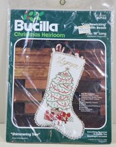Vintage Bucilla  White Felt Stocking New Sealed Kit Christmas Heirlooms Tree - $43.37