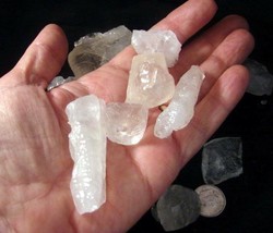 ONE WHITE MOLDAVITE CALCITE CRYSTAL GORGEOUS MEXICO - £33.72 GBP
