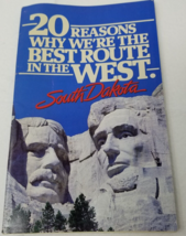 20 Reasons South Dakota is Best Route in the West Brochure 1980 Photos Map - £11.83 GBP