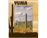 Yuma Arizona with Desert Clouds Laser Engraved Wood Picture Frame Portra... - $52.99