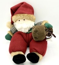 Santa Bear Plush First &amp; Main 15&quot; Kris Kringle Christmas Magic Stuffed A... - $6.50