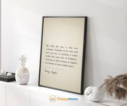 Maya Angelou Quote Wall Art My Wish For You is Continue Inspirational Print-P966 - £19.82 GBP+