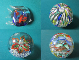 Crystal Murano Paperweight Fish Twist Ribbons Flowers - £91.36 GBP