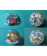 CRYSTAL MURANO PAPERWEIGHT FISH TWIST RIBBONS FLOWERS   - £91.24 GBP