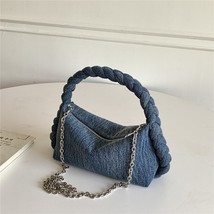 Denim Women Handbags Chain Strap hobos Shoulder Crossbody Bag Fashion Cowboy Wov - $55.80