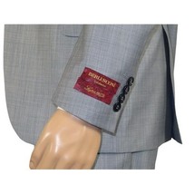 Men Suit BERLUSCONI Turkey 100% Italian Wool Super 180's 3pc Vested #Ber8 Gray image 5