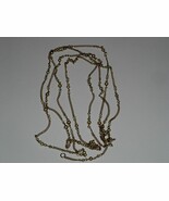Necklace Gold Tone Chain Faux Pearl Costume Jewelry Vintage 1950&#39;s 1960&#39;... - $570.01 MXN