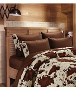 CHOCOLATE RODEO! SHEET SET FULL SIZE WESTERN BEDDING 6 PC LODGE MICROFIB... - $54.26 CAD
