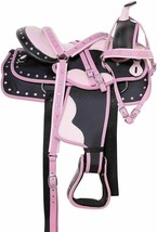 New Synthetic Western Barrel Racing Horse Saddle &amp; Tack Size 14 15 16 17 18 - $328.06