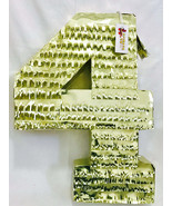 H20&quot; Tall Number Four Pinata Gold Color Fourth Birthday Party Supplies D... - $747.17 MXN