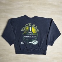 Vintage Riddell Green Bay Packers Black Sweatshirt 1996 Helmet Size XL - $53.83 CAD