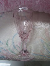 Compatible with Noritake Japan glass swirl fooded goblet, pink glass, 7 ... - $864.40 MXN