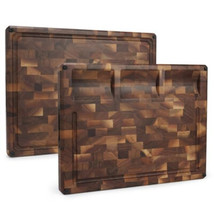 North America Black Walnut Wood Cutting Board, 17x13x1.5 inches, Double-... - $203.39