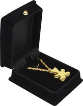 Teddy Bear Gold Pendant Urn w/20&quot; chain &amp; black velvet display box - £120.47 GBP