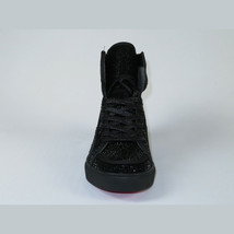 Mens High Top Shoes By FIESSO AURELIO GARCIA ,Fancy Rhine stones 2402 Black image 3