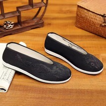 Old Beijing Cloth Shoes Men Soft Sole Chinese Embroidery Men Shoes Chinese Style - £60.18 GBP