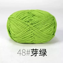 4ply Milk Cotton Yarn For Crochet Needlework Dyed Lanae Craft -RYMX48-1p... - €2,20 EUR