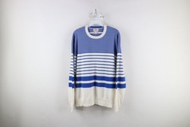 Brooks Brothers Red Fleece Mens Large Striped Color Block Cotton Knit Sweater - £30.97 GBP
