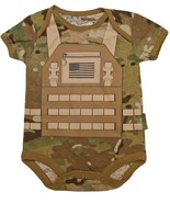 Future Soldier Flak Jacket Bodysuit - Multicam Camo Short Sleeve Baby Ou... - £23.52 GBP