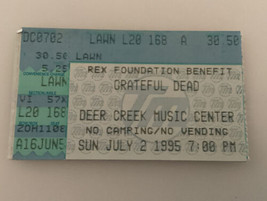 Jerry Garcia 1 Of Last  Shows Grateful Dead ticket stub  7/2/95 Deer Creek IN MC - £37.44 GBP