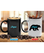 Heat &amp; Color Changing Ceramic Mug 16 oz &quot;Papa&quot; W a Surprise Picture of a... - $29.43 CAD