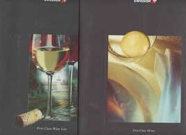 Swissair 1st Class Menu &amp; Wine List &amp; Brochure Andre Jaeger Wolfgang Kuc... - $31.68