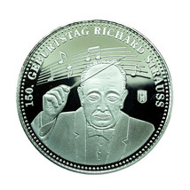 Germany Medal 2014 150th Birthday of Richard Strauss Silver 32mm 04331 - £30.28 GBP