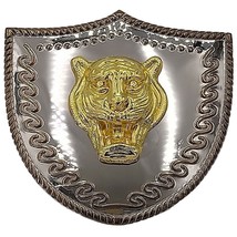 Oversisized Golden Tiger Head Silver Metal Belt Buckle - €10,07 EUR