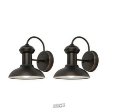Jameson 1-Light Oil Rubbed Bronze Outdoor Wall Lantern Sconce (2-Pack) - £49.35 GBP